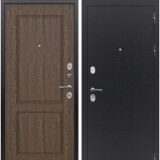 Дверь входная FlyDoors АРКАН КЛАССИК Букле черный - Орех грецкий